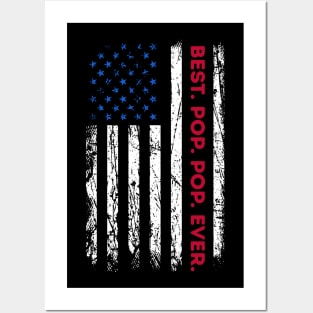 Best Pop Ever Vintage American Flag Fathers Day Posters and Art